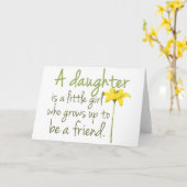 Carte d'anniversaire fille (Fleur jaune)