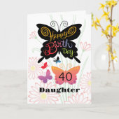 Carte d'anniversaire fille (Fleur jaune)