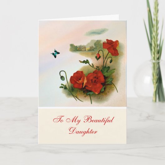 Carte d'anniversaire fille (Devant)