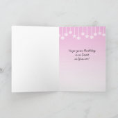 Carte d'anniversaire fille Cupcake Chat Rose (Intérieur)