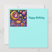CARTE D'ANNIVERSAIRE ~ Fille de 8 ans ~ (Dos)