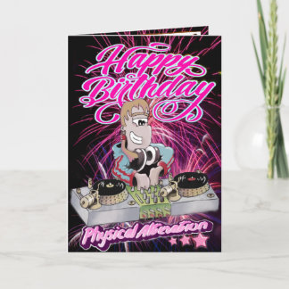 Carte d'anniversaire fille DJ