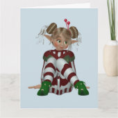 CARTE D'ANNIVERSAIRE FILLE ELF (Devant)