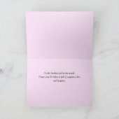 Carte d'anniversaire fille et rose licorne (Intérieur)