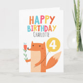 Carte d'anniversaire Filles Fox (Devant)