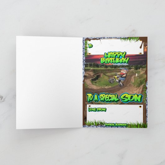 Carte d'anniversaire fils (Intérieur)