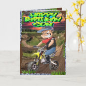 Carte d'anniversaire fils (Fleur jaune)