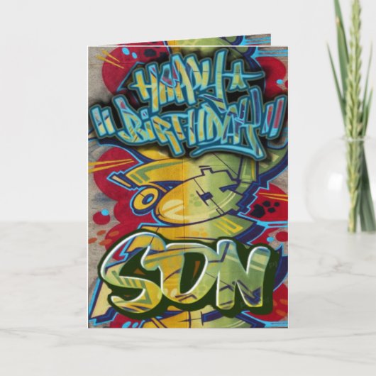 Carte d'anniversaire fils (Devant)