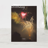 Carte d'anniversaire Fireworks (Dos)