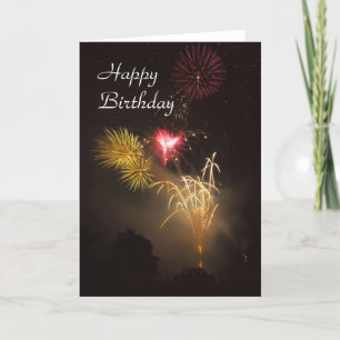 Carte d'anniversaire Fireworks
