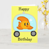 Carte d'anniversaire Fish 2.0 (Fleur jaune)