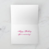 Carte d'anniversaire Flamant rose (Intérieur)