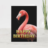 CARTE D'ANNIVERSAIRE FLAMINGO GROS PLAN DISTINCTIF (Devant)