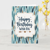 Carte d'anniversaire flèche douce (Fleur jaune)