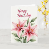 Carte d'anniversaire Fleur à dégradé (Fleur jaune)