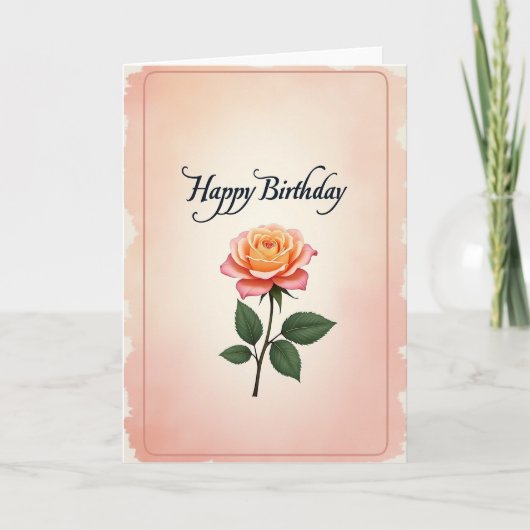 Carte d'anniversaire Fleur d'abricot (Devant)