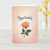 Carte d'anniversaire Fleur d'abricot (Fleur jaune)