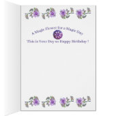 Carte d'anniversaire Fleur dans le désert (Intérieur (Droit))