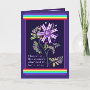 Carte d'anniversaire Fleur dans le désert