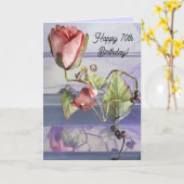 Carte d'anniversaire Fleur de bourgeon de rose ros (Fleur jaune)