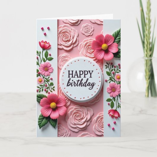 Carte d'anniversaire Fleur de Cerisier (Devant)