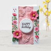 Carte d'anniversaire Fleur de Cerisier (Fleur jaune)