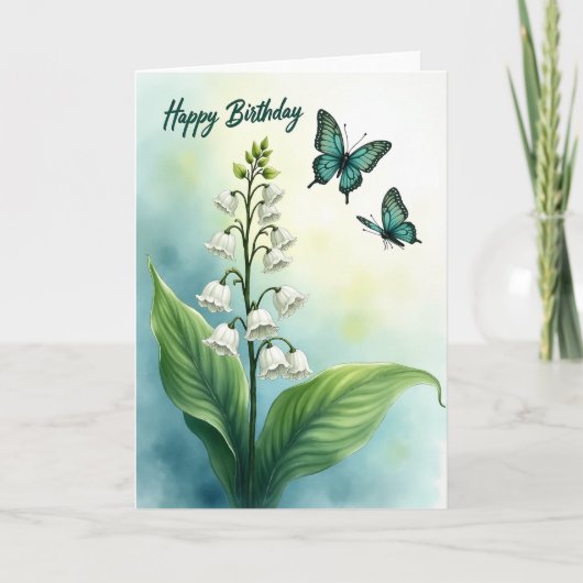 Carte d'anniversaire Fleur de Cloche Douce (Devant)