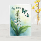 Carte d'anniversaire Fleur de Cloche Douce (Fleur jaune)