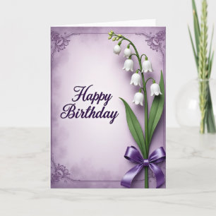 Carte d'anniversaire Fleur de Cloche Élégante