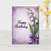 Carte d'anniversaire Fleur de Cloche Élégante (Fleur jaune)