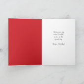 Carte d'anniversaire Fleur de coeur rouge pour mam (Intérieur)