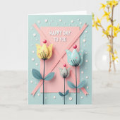 Carte d'anniversaire Fleur de Confetti (Fleur jaune)
