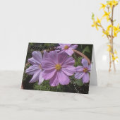 Carte d'anniversaire Fleur de Cosmos Rose (Fleur jaune)