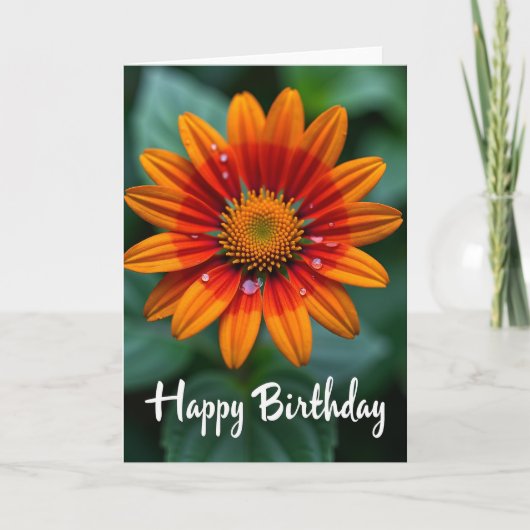 Carte d'anniversaire Fleur de Feu (Devant)