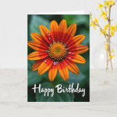 Carte d'anniversaire Fleur de Feu (Fleur jaune)