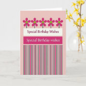 Carte d'anniversaire Fleur de Fuchsia (Fleur jaune)