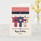 Carte d'anniversaire Fleur de Fuchsia (Fleur jaune)