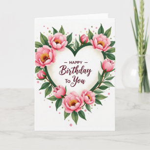 Carte d'anniversaire Fleur de jardin