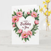 Carte d'anniversaire Fleur de jardin (Fleur jaune)