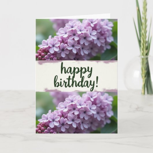 Carte d'anniversaire Fleur de Lavande (Devant)