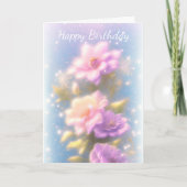 Carte d'anniversaire Fleur de lilas et rose (Devant)