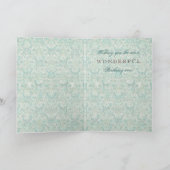 Carte d'anniversaire Fleur de Lys Damask (Intérieur)