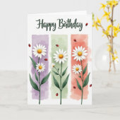 Carte d'anniversaire Fleur de marguerite (Fleur jaune)