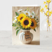Carte d'anniversaire Fleur de Marguerite (Fleur jaune)