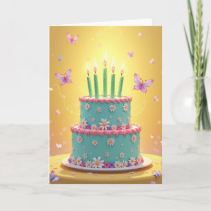 Carte d'anniversaire Fleur de Menthe