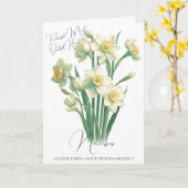 Carte d'anniversaire fleur de naissance de décembr (Fleur jaune)