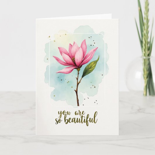 Carte d'anniversaire Fleur de rose (Devant)