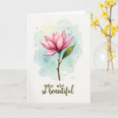 Carte d'anniversaire Fleur de rose (Fleur jaune)