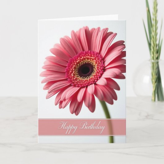 Carte d'anniversaire Fleur de Rose Joyeuse (Devant)