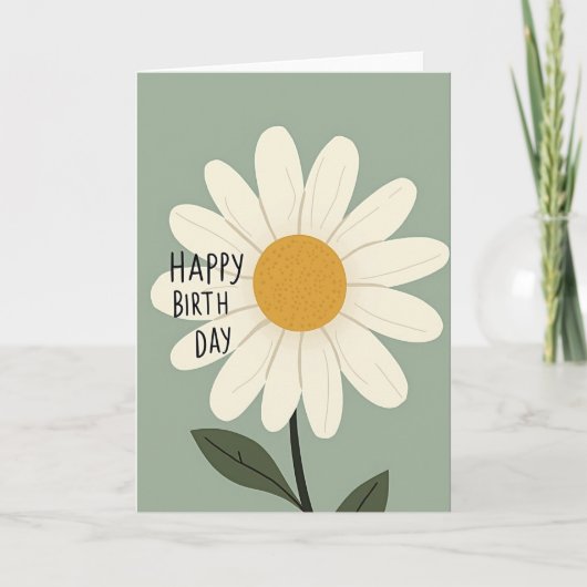 Carte d'anniversaire Fleur de Sauge (Devant)